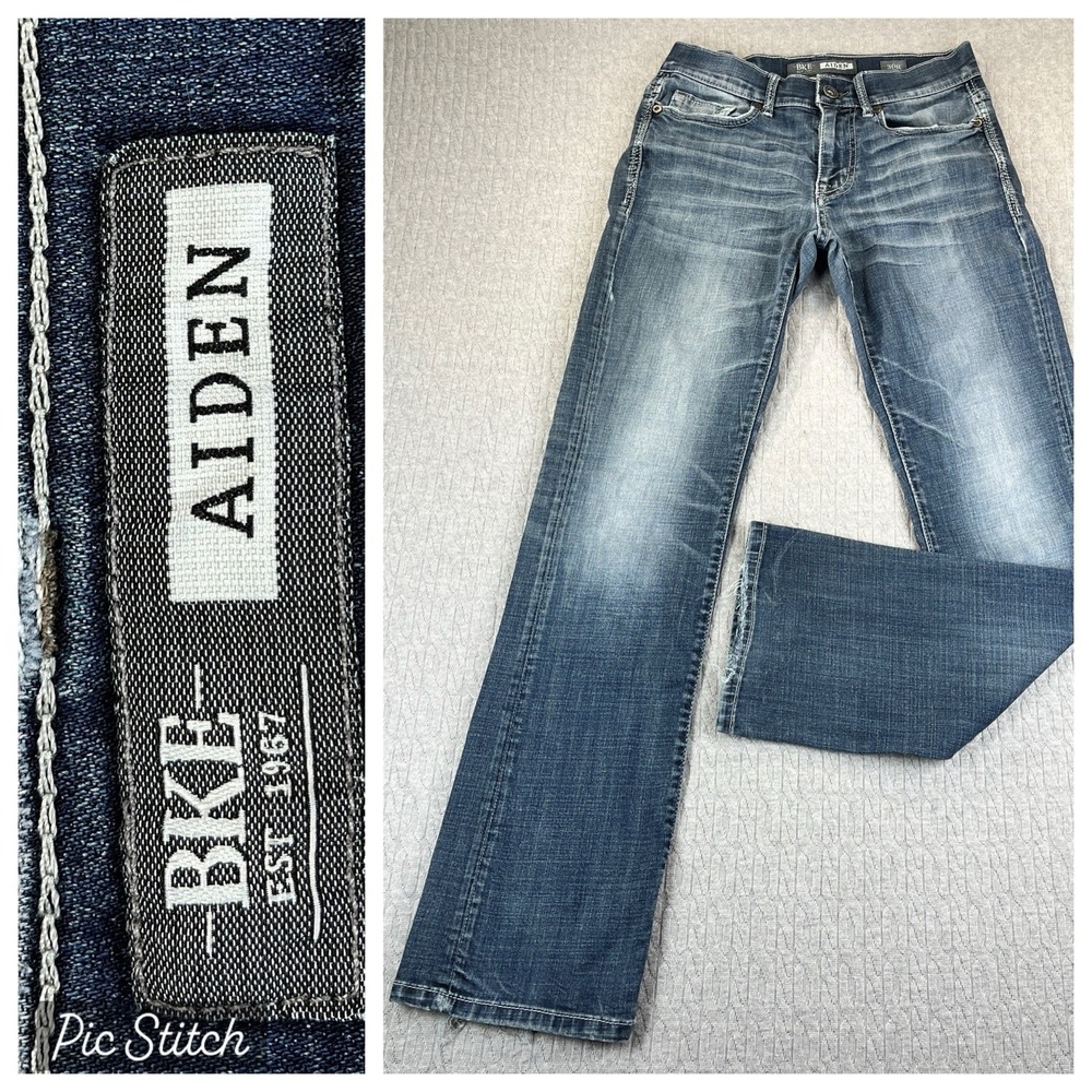 Vintage BKE Aden Bootcut low rise‎ Blue Jeans Women 30R/27X31 1/2 medium wash r